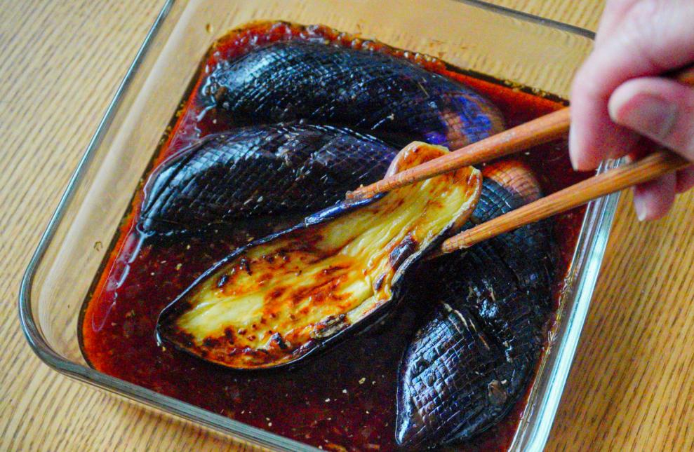 しょうが香る東京産ナスの焼きびたし