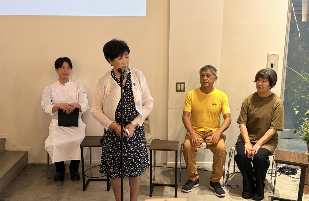 小池都知事の登壇