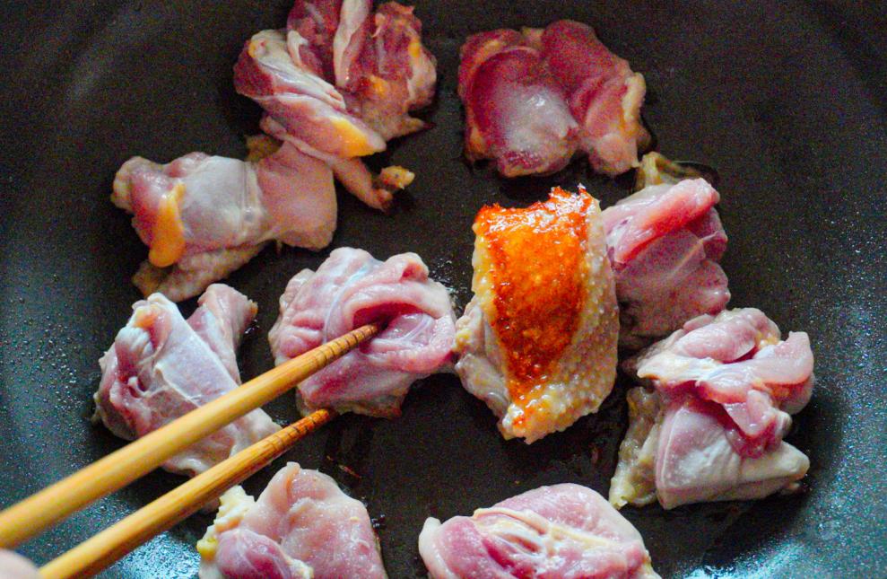 皮目に焼き目をつける